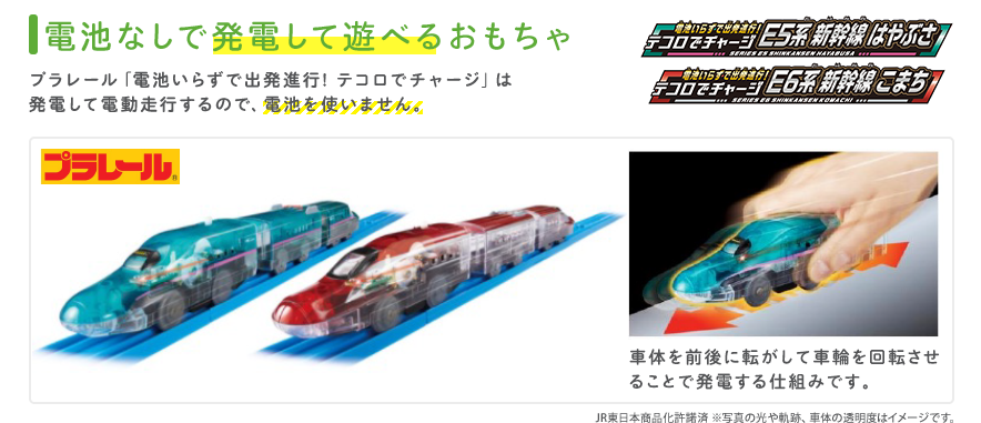 電池なしで発電して遊べるおもちゃ