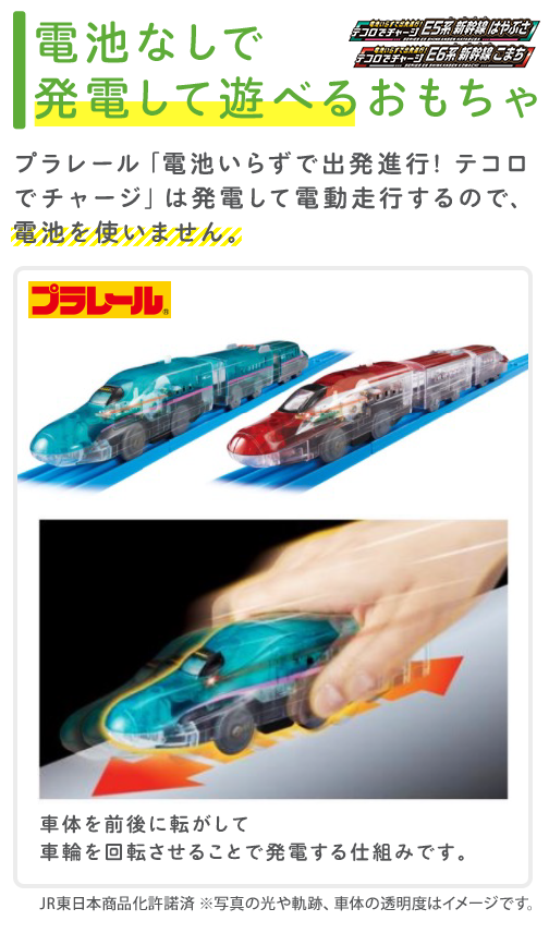 電池なしで発電して遊べるおもちゃ