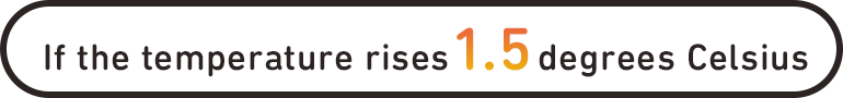 If the temperature rises 1.5 degrees Celsius