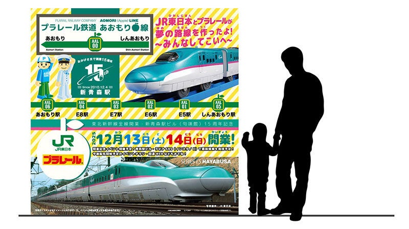 「プラレール鉄道あおもり線」看板(イメージ)