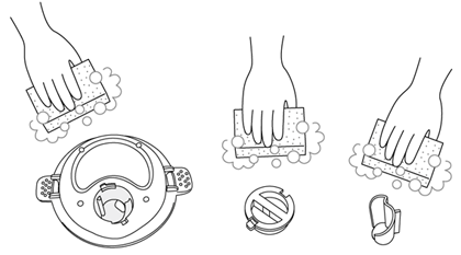 トレイとトレイパーツの洗い方